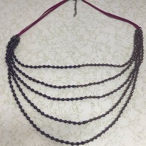 Purple Beaded Necklace